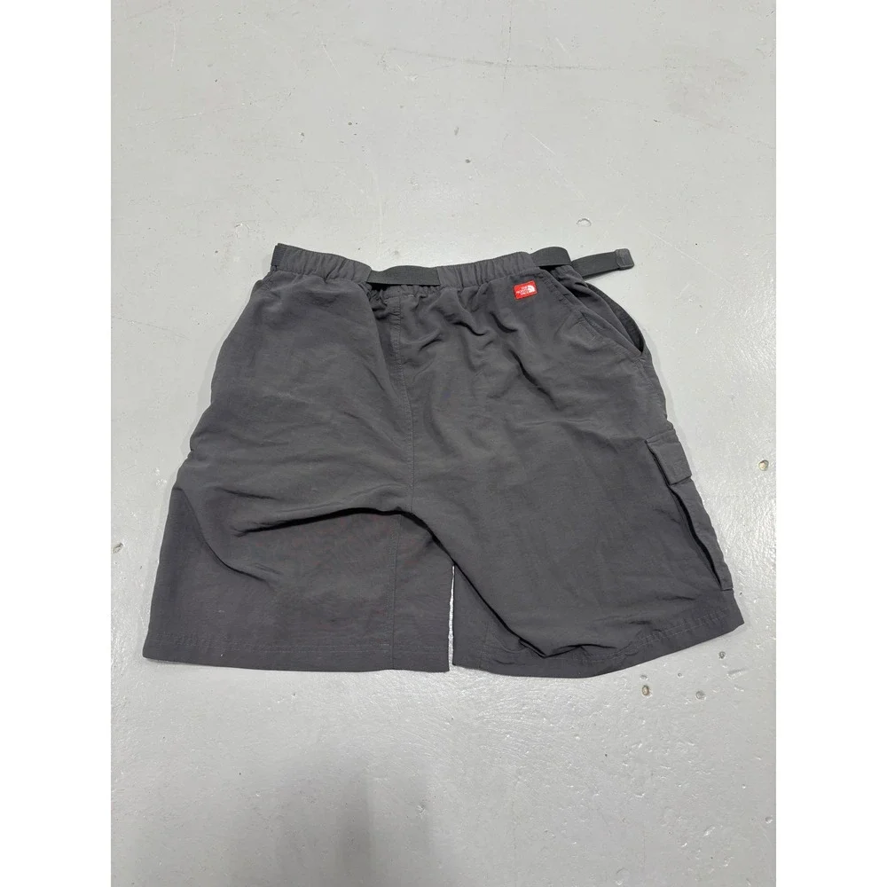 The North Face Mens Cargo Shorts Grey Nylon Hiking Belted Outdoor Size Large